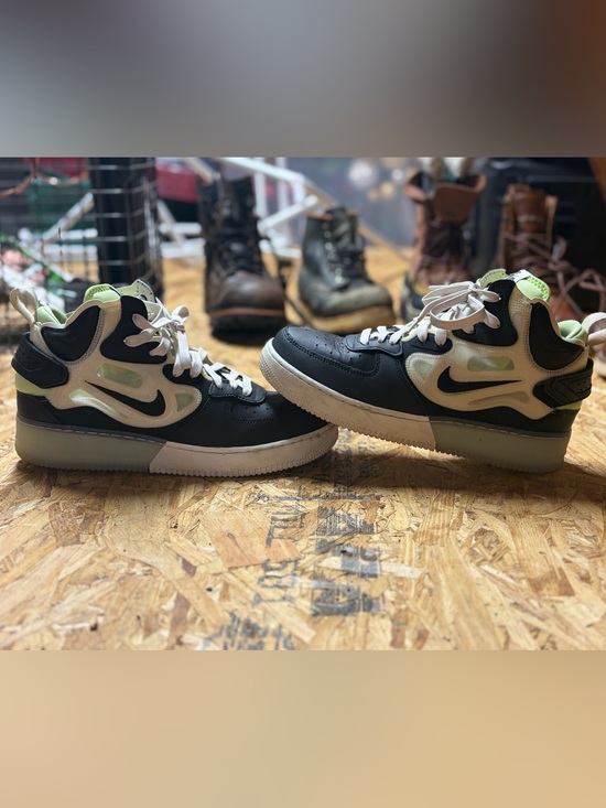 Nike Other - Nike Black, White & Lime High-Top Sneakers